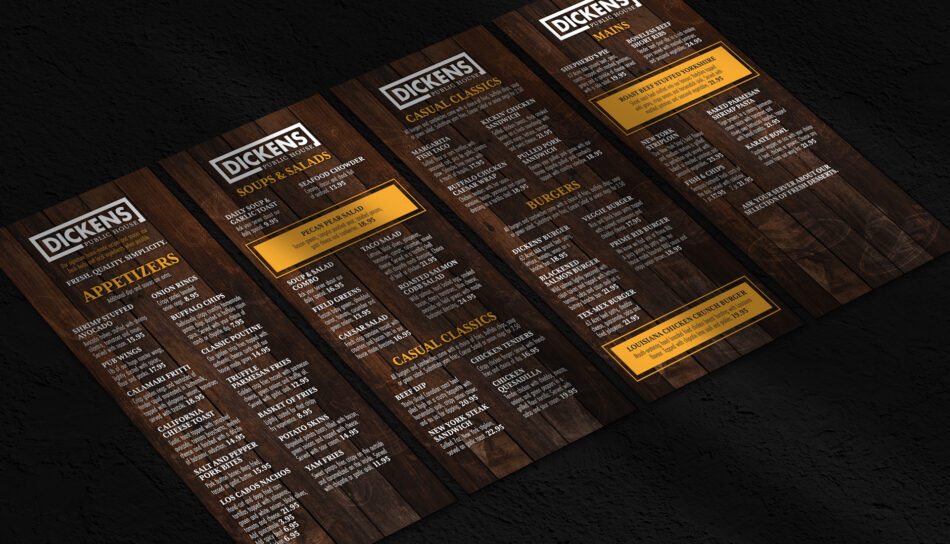 Dicken's Public House Menu