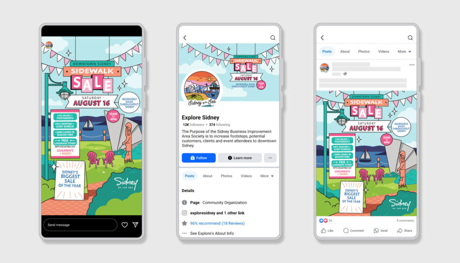 Downtown Sidney Sidewalk Sale Social Media